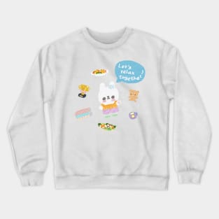 Kira-chan the Relaxing bunny's Favourite Things Crewneck Sweatshirt